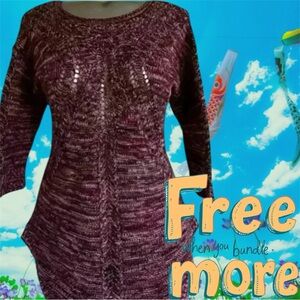 Free 💟Burgundy  Sweater 3/4 Sleeves